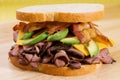 Roast Beef, Avocado, & Bacon Royalty Free Stock Photo