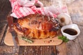 Roast beef on board Royalty Free Stock Photo