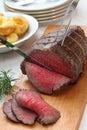 Roast beef carving Royalty Free Stock Photo
