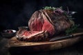 Roast beef delicious. Generate Ai Royalty Free Stock Photo