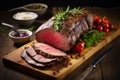Roast beef delicious. Generate Ai Royalty Free Stock Photo