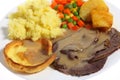 Roast beef dinner Royalty Free Stock Photo