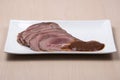 Roast beef with gravy Royalty Free Stock Photo