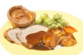 Roast beef meal Royalty Free Stock Photo