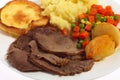 Roast beef meal Royalty Free Stock Photo