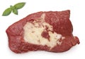Roast beef meat and fat shaped as Canada.(series) Royalty Free Stock Photo