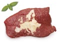 Roast beef meat and fat shaped as Europe.(series) Royalty Free Stock Photo