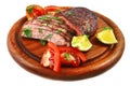 Roast beef meat slices Royalty Free Stock Photo