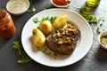Roast beef with potato Royalty Free Stock Photo
