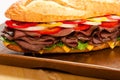 Roast beef sandwich Royalty Free Stock Photo