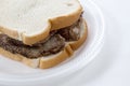 Roast Beef Sandwich, Close Up Royalty Free Stock Photo