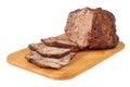 Roast beef on a wooden board Royalty Free Stock Photo