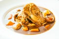 Roast chicken with red wine sauce Royalty Free Stock Photo