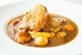 Roast chicken with red wine sauce Royalty Free Stock Photo