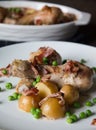 Roast chicken thigh Royalty Free Stock Photo