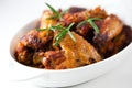 Roast chicken wings with rosemary Royalty Free Stock Photo