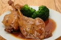 Roast duck legs with plum sauce Royalty Free Stock Photo