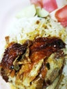 Roast duck with Thai rice