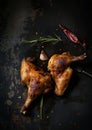 Roast Gourmet Chicken Legs with Garlic and Rosemary