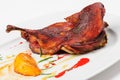Roast half of duck with caramelized lemon Royalty Free Stock Photo