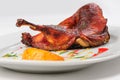 Roast half of duck with caramelized lemon Royalty Free Stock Photo