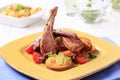 Roast lamb chops and potatoes Royalty Free Stock Photo