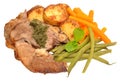 Roast Lamb Meal Royalty Free Stock Photo