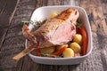 Roast lamb and vegetables Royalty Free Stock Photo