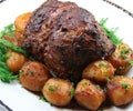 Roast Leg of Lamb Royalty Free Stock Photo