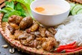 Roast meat and noodles Vietnamese cuisine