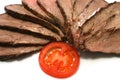 Roast meat and tomato Royalty Free Stock Photo