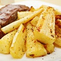 Roast Parsnips and Grilled Steak