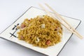 Roast Pork Fried Rice Royalty Free Stock Photo