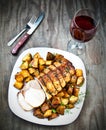 Roast pork, sliced Royalty Free Stock Photo