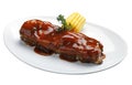 Roast ribs with barbecue