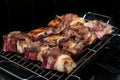 Roast ribs on roaster Royalty Free Stock Photo