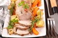 Roast veal and vegetable Royalty Free Stock Photo