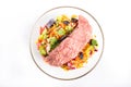 Roastbeef salad in a bowl Royalty Free Stock Photo