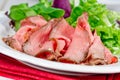 Roastbeef with salad Royalty Free Stock Photo