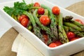 Roasted Asparagus And Cherry Tomatoes Royalty Free Stock Photo