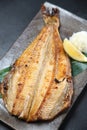 Roasted atka mackerel with lemon