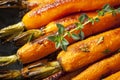Roasted Baby Carrots with Thyme Royalty Free Stock Photo