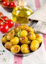 Roasted baby potatoes with rosemary