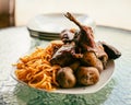 Roasted guinea pig, traditional meal in Peru Royalty Free Stock Photo