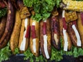 Roasted bananas, traditional colombian food Royalty Free Stock Photo