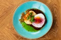 Roasted beefsteak with egg Royalty Free Stock Photo