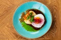 Roasted beefsteak with egg Royalty Free Stock Photo