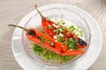 Roasted bell pepper salad with garlic