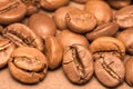 Roasted black coffee beans