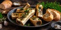 Roasted Bone Marrow Delights: A Rustic Feast of Flavor and Culinary Tradition Royalty Free Stock Photo